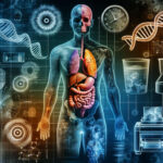 визуальное представление клеточной регенерации и старения человеческого организма.